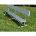 Gt Grandstands By Ultraplay 6' Aluminum Team Bench w/ Back BE-DG00600P